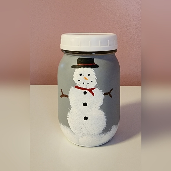 Snowman Storage Jar - Picture 1 of 5